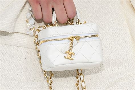 chanel vinyl vanity bag